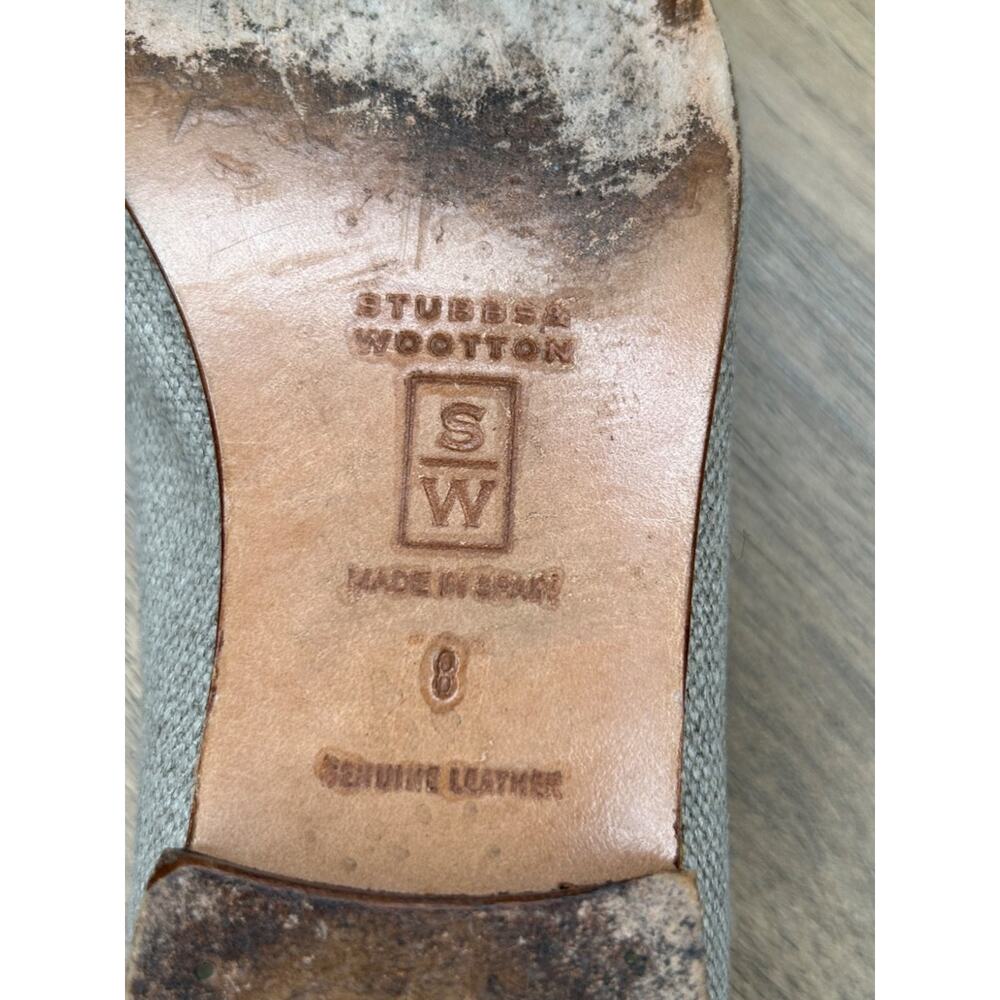 Stubbs & Wootton Slip On Loafer Flat Love Peace Size 8 Heart Peace Sign - Picture 10 of 11